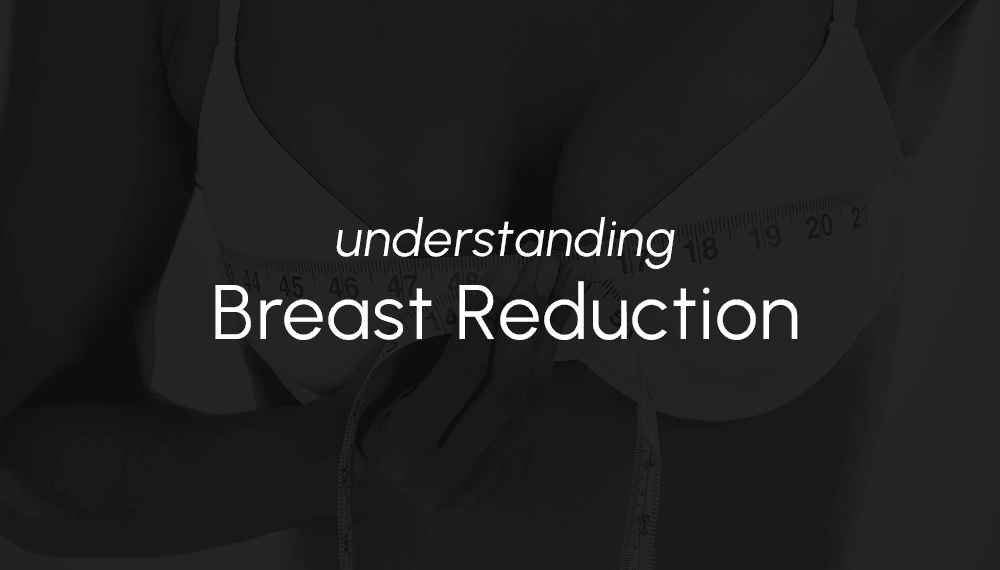 a woman measuring her breast
